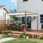 Sodo pergola su įtraukiamu stogu 3 x 3 m – Paveikslėlis 2
