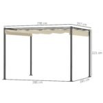 Sodo pergola su įtraukiamu stogu 3 x 3 m – Paveikslėlis 3