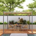 Sodo pergola su įtraukiamu stogu 3 x 3 m – Paveikslėlis 9