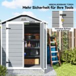 Sodo sandėliukas su aliuminio rėmu, rakinamomis dvigubomis durimis ir langais – Paveikslėlis 8