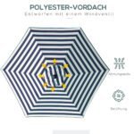 Sodo skėtis nuo saulės su reguliuojamu kampu ir plieniniu rėmu Ø230 cm – Paveikslėlis 6