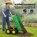 Sodo vežimėlis su išvertimo mechanizmu ir 200 kg keliamąja galia