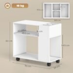 Spausdintuvo staliukas ant ratukų su padalintu skyriumi ir lentynomis – Paveikslėlis 3