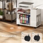 Spausdintuvo staliukas ant ratukų su padalintu skyriumi ir lentynomis – Paveikslėlis 6