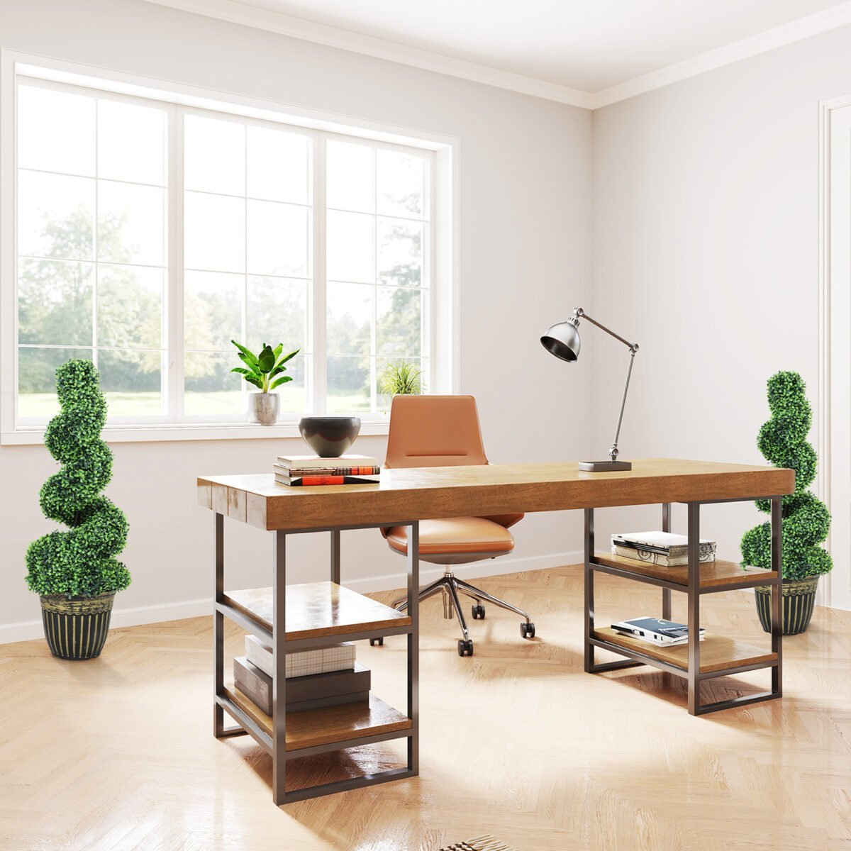 Spiraliniai dirbtiniai buksmedžiai, 2 vnt., 90 cm aukščio – Paveikslėlis 9