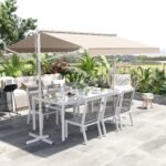 Stacionari markizė su reguliuojamu pasvirimo kampu 300x295 cm – Paveikslėlis 2