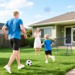 Sulankstoma reguliuojamo kampo treniruočių sienelė futbolui ir rankiniui