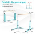 Sulankstoma stabili gimnastikos sija vaikams su kilimėliu (Žalia)
