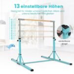 Sulankstoma stabili gimnastikos sija vaikams su kilimėliu (Žalia)