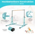 Sulankstoma stabili gimnastikos sija vaikams su kilimėliu (Žalia)
