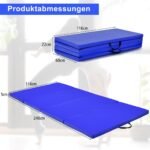 Sulankstomas gimnastikos skersinis vaikams su mankštos kilimėliu (Mėlyna)