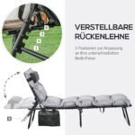 Sulankstomas gultas su 5 padėčių reguliuojamu atlošu ir šonine kišene – Paveikslėlis 4