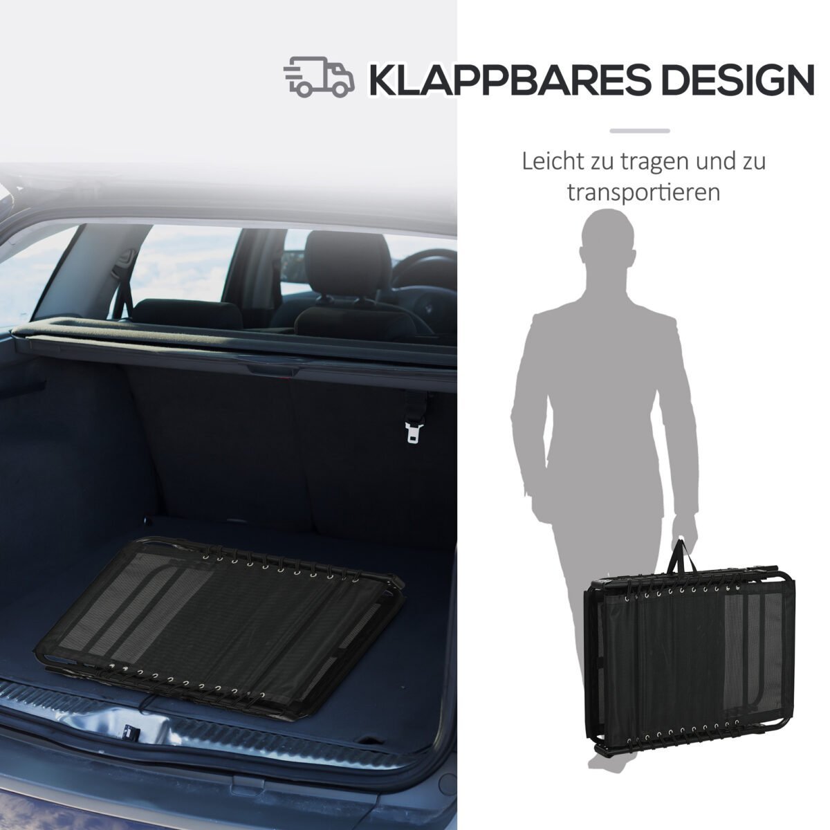 Sulankstomas gultas su 5 padėčių reguliuojamu atlošu ir šonine kišene – Paveikslėlis 5