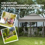 Sulankstomas paviljonas su šoninėmis sienelėmis ir integruotu tinkleliu nuo vabzdžių 3,25 x 3,25 m – Paveikslėlis 7