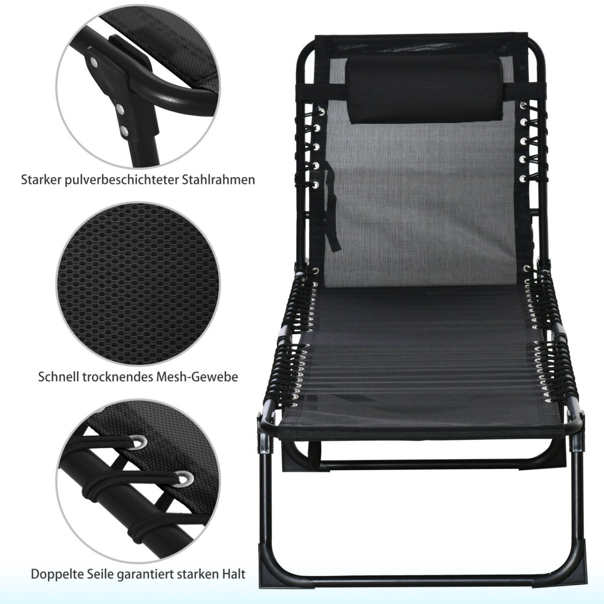 Sulankstomas reguliuojamas saulės gultas – Paveikslėlis 5