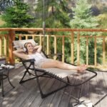 Sulankstomas sodo gultas su reguliuojama 5 padėčių nugaros atrama