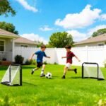 Sulankstomi futbolo mini vartai su metaliniu rėmu (2 vnt.) – Paveikslėlis 8