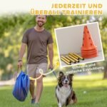 Šunų Agility treniruočių rinkinys su 3 reguliuojamo aukščio kliūtimis ir transportavimo krepšiu – Paveikslėlis 7