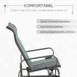 Tekstileno audinio ir metalinio rėmo supamasis lauko krėslas – Paveikslėlis 5