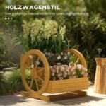 Trijų pakopų pakelta lysvė su vežimo rato dekoru – Paveikslėlis 4