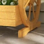 Trijų pakopų pakelta lysvė su vežimo rato dekoru – Paveikslėlis 9