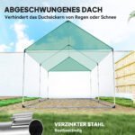 Tunelinis šiltnamis su cinkuoto plieno rėmu, susukamomis durimis ir langais, 2x3x2 m – Paveikslėlis 7