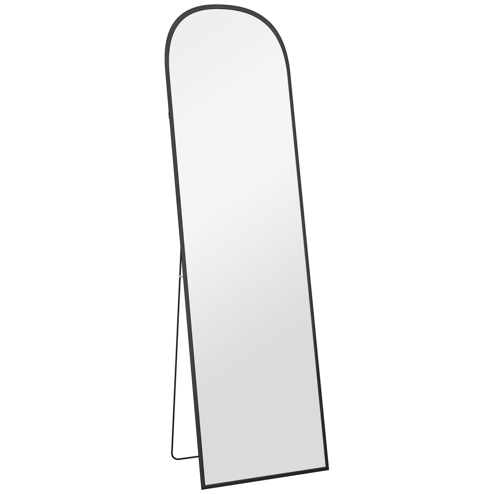 Pastatomas viso kūno veidrodis su lenktu rėmu