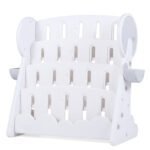 Vaikiška 4-pakopų knygų lentyna su 2 laikymo dėžėmis (Balta)