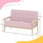 Vaikiška minkšta sofa su mediniu rėmu 3-15 metų vaikams – Paveikslėlis 3