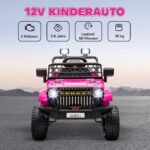 Vaikiškas 12V elektromobilis su dviem varikliais ir 2,4 GHz nuotolinio valdymo pultu