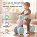 Vaikiškas balansinis dviratukas su reguliuojama sėdyne (Rožinė) – Paveikslėlis 3