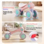 Vaikiškas balansinis dviratukas su reguliuojama sėdyne (Rožinė) – Paveikslėlis 5