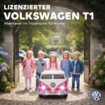 Vaikiškas elektromobilis VW T1, 12V, su dvigubu varikliu ir švelniu startu