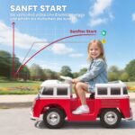 Vaikiškas elektromobilis VW T1, 12V, su dvigubu varikliu ir švelniu startu