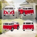 Vaikiškas elektromobilis VW T1, 12V, su dvigubu varikliu ir švelniu startu