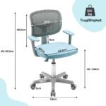 Vaikiškas reguliuojamo aukščio rašomasis stalas su ergonomiška kėde (Mėlyna)