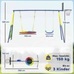 Vaikų 4 viename sūpynių rinkinys iki 150 kg – Paveikslėlis 3