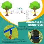 Vaikų Ninja Slackline Rinkinys su 6 lyno veiklos priedais iki 50 kg