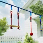 Vaikų Ninja Slackline Rinkinys su 6 lyno veiklos priedais iki 50 kg