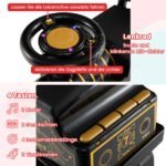 Vaikų elektrinis traukinukas su vagonu ir daiktadėže po sėdyne (Juoda) – Paveikslėlis 5