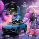 Vaikų elektromobilis Lamborghini dizaino, 12V, 2 varikliai ir du važiavimo režimai – Paveikslėlis 3
