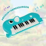 Vaikų elektroninis pianinas su 25 klavišais ir šviesos efektais (Mėlyna) – Paveikslėlis 2