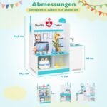 Vaikų medicinos centro žaidimų rinkinys su EKG monitoriumi (Mėlyna) – Paveikslėlis 2