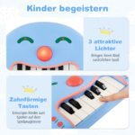 Vaikų nešiojamasis 13 klavišų pianinas su muzikos ir šviesos efektais (Mėlyna) – Paveikslėlis 3