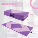 Vaikų sulankstomas reguliuojamo aukščio gimnastikos skersinis su kilimėliu (Violetinė) – Paveikslėlis 2
