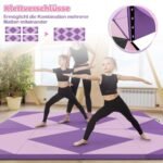 Vaikų sulankstomas reguliuojamo aukščio gimnastikos skersinis su kilimėliu (Violetinė) – Paveikslėlis 4