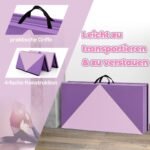 Vaikų sulankstomas reguliuojamo aukščio gimnastikos skersinis su kilimėliu (Violetinė) – Paveikslėlis 5