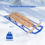 Valdomos metalinės ir medinės rogutės (Mėlyna)