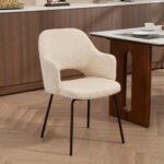 Valgomojo kėdė su kordiniu apmušalu ir išformuota sėdyne – Paveikslėlis 2