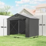 Vandeniui atspari garažo palapinė 2,5x1,8 m su užvyniojamomis durimis – Paveikslėlis 3